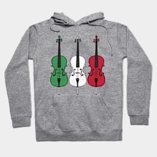 Cello Italian Flag Cellist String Musician Italy Hoodie